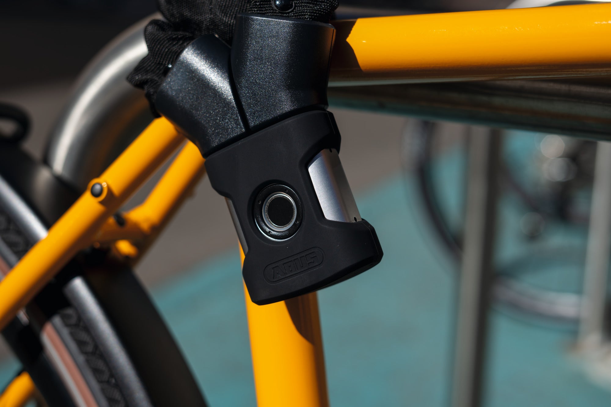fingerprint fahrradschloss ABUS YARDO 7807F/110 black 110mm Länge Schloss mit Fingerprint – MAXIMUM BIKES